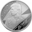 Legendární britský zpěvák David Bowie na atraktivní stříbrné minci 
