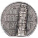 Věhlasná Šikmá věž v Pise na atraktivní stříbrné minci s vysokým reliéfem