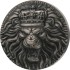 Královský korunovaný lev - heraldický symbol Anglie na exkluzivní stříbrné minci s vysokým reliéfem od věhlasného umělce